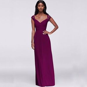 David’s Bridal Long Mesh Dress